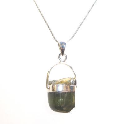 Green Tourmaline Sterling Silver Pendant - Green Tourmaline Pendant Australia