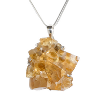 Golden Calcite Sterling Silver Pendant