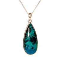 Chrysocolla & Sterling Silver Pendant