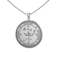 Archangel Michael  925 Sterling Silver Sigil  Pendant lge