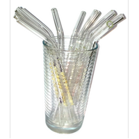 Crystal Glass Straw - Amethyst