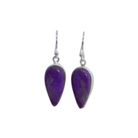 Charoite & Sterling Silver Earrings