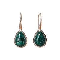 Malachite & Sterling Silver Earrings
