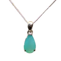 Chrysoprase &  Sterling Silver Pendant