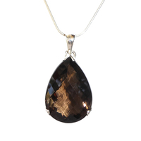 Smoky Quartz & Sterling Silver Pendant