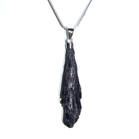 Black Kyanite & Sterling Silver Pendant
