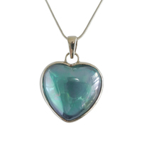 Aqua Aura Quartz Sterling Silver Pendant