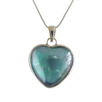 Aqua Aura Quartz Sterling Silver Pendant