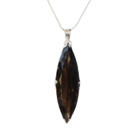 Smoky Quartz & Sterling Silver Pendant