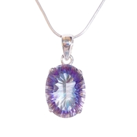 Mystic Quartz & Sterling Silver Pendant