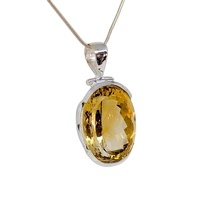Citrine & Sterling Silver Pendant