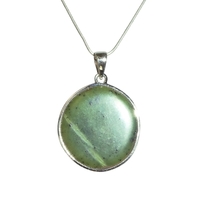 Nephrite Jade  & Sterling Silver Pendant