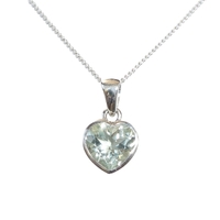 Green Amethyst Heart Pendant