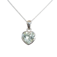 Green Amethyst Cluster Heart