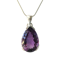 Amethyst & Sterling Silver Pendant