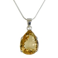 Citrine & Sterling Silver Pendant