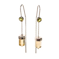 Citrine & Peridot Sterling Silver Earrings