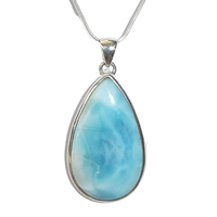 Larimar & Sterling Silver Pendant