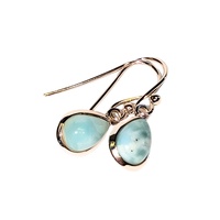 Larimar  & Sterling Silver Earrings