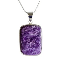 Charoite & Sterling Silver Pendant