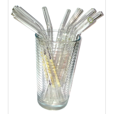 Crystal Glass Straw - Citrine