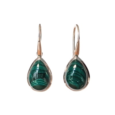 Malachite & Sterling Silver Earrings