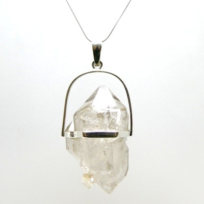 Elestial Quartz Sterling Silver Pendant