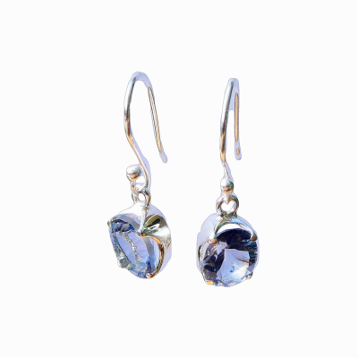 Blue Mystic Quartz & Sterling Silver Drop Earrings