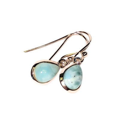 Larimar  & Sterling Silver Earrings