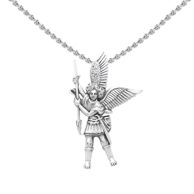 Archangel Michael Sterling Silver Pendant