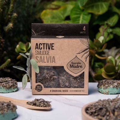 Active Smudge Salvia  Charcoal Discs Pk4